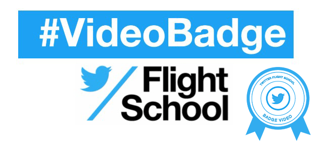 Badge vidéo Twitter Flyght School agence de communication agence web agence com digitale agence de communaction digitale antibes communication 360°